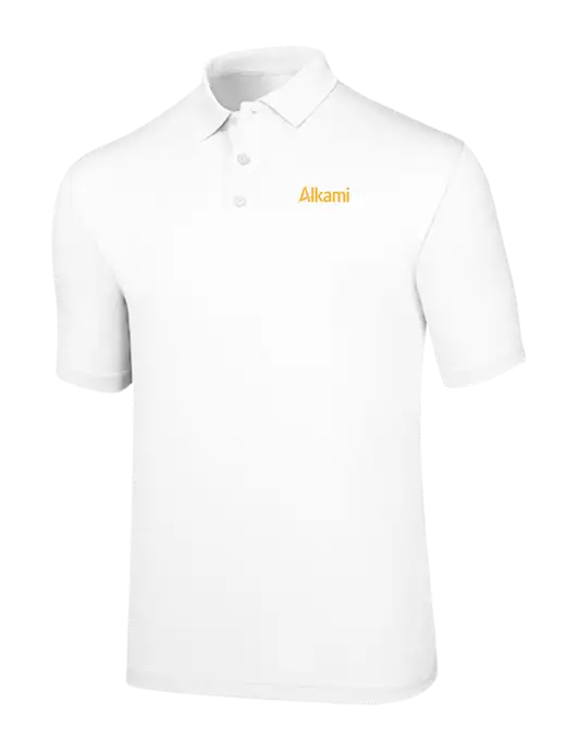Callaway Opti-Dri White Chev Polo w/Alkami Logo