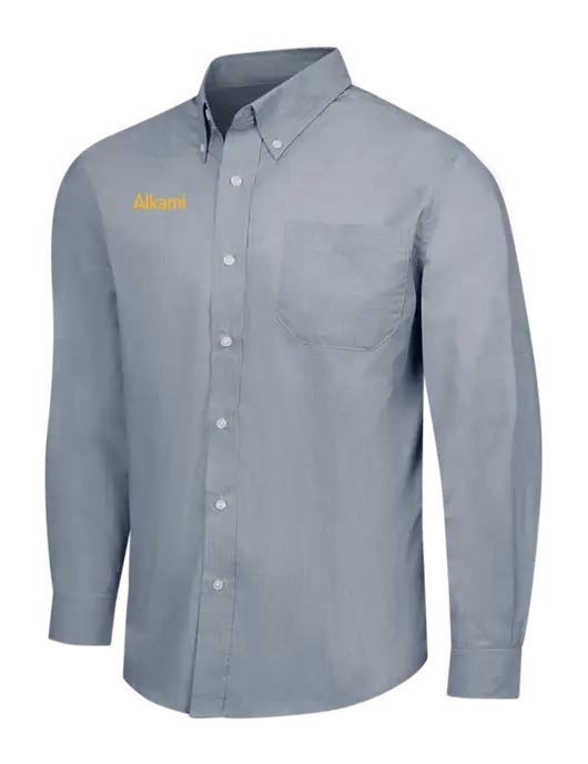 Navy Frost Crosshatch Easy Care Shirt w/Alkami Logo