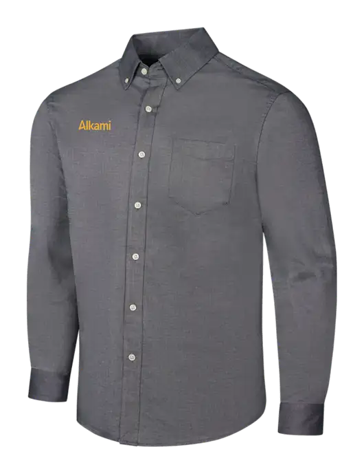 Dark Grey SuperPro Oxford Shirt w/Alkami Logo