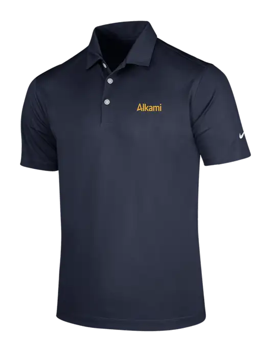 NIKE Dark Navy Dri-Fit Vertical Mesh Polo w/Alkami Logo