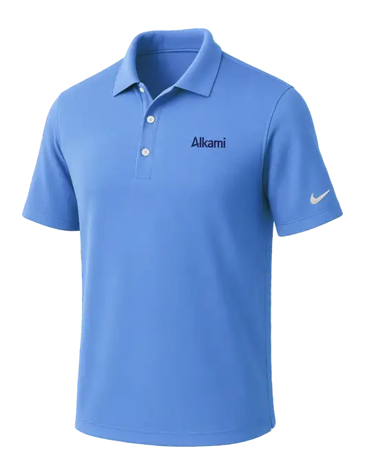NIKE Carolina Blue Dri-Fit Micro Pique Polo w/Alkami Logo