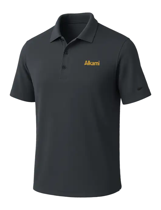 NIKE Dark Grey Dri-Fit Micro Pique Polo w/Alkami Logo