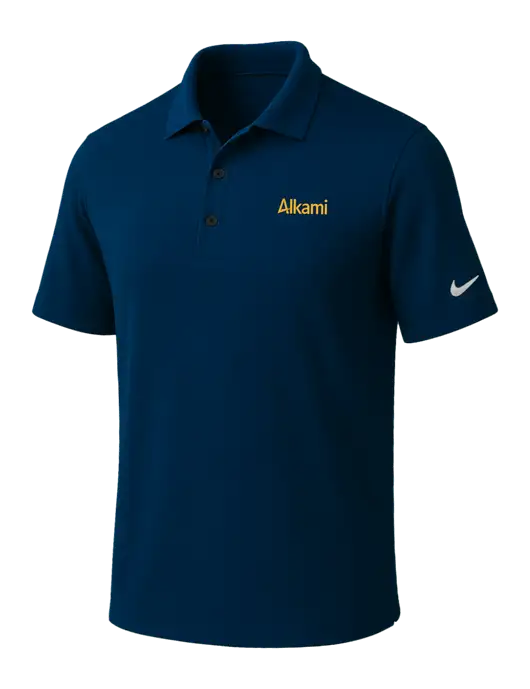 NIKE Navy Dri-Fit Micro Pique Polo w/Alkami Logo