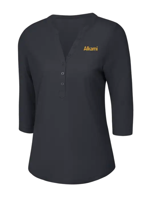 OGIO Charcoal Grey Jewel Henley w/Alkami Logo