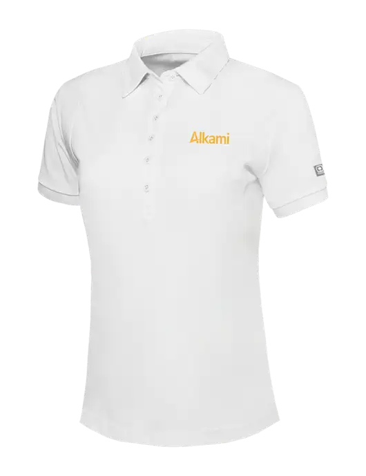 OGIO Womens Bright White Jewel Polo w/Alkami Logo