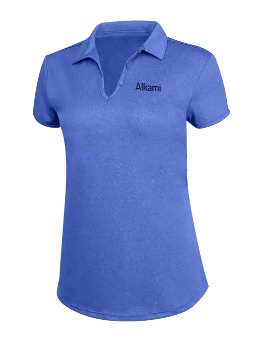 Womens Light Royal Trace Heather Polo w/Alkami Logo
