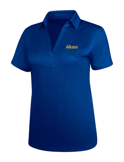 Dark Royal Blue Womens Performance Fine Jacquard Polo w/Alkami Logo