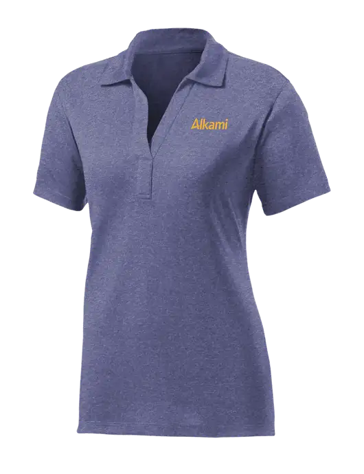 Womens Navy Heather Contender Polo w/Alkami Logo