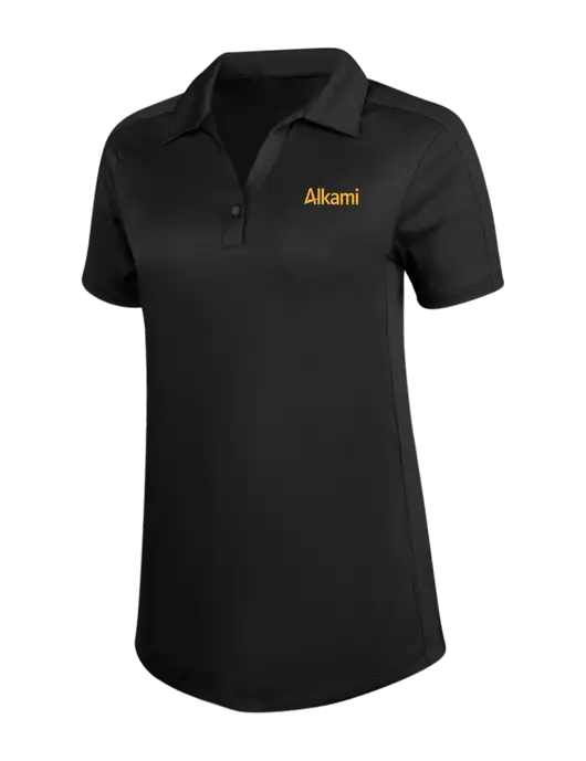 Womens Black Diamond Jacquard Polo w/Alkami Logo