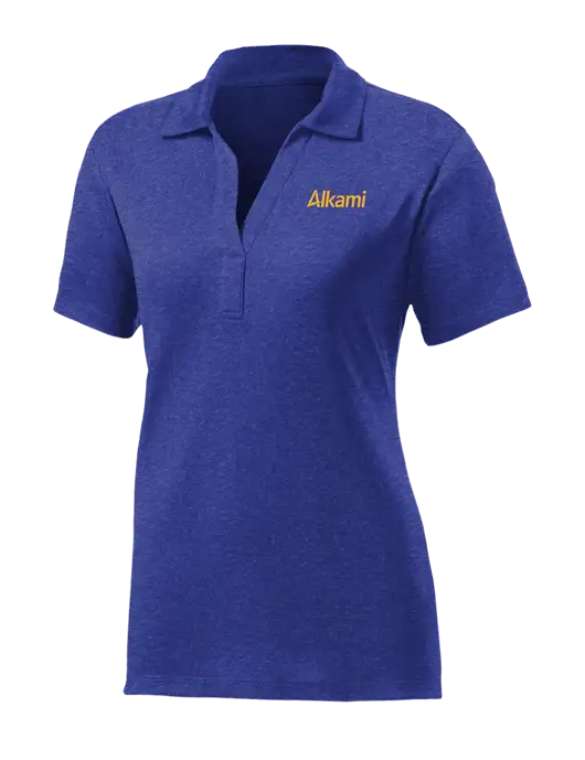 Womens Dark Royal Heather Contender Polo w/Alkami Logo