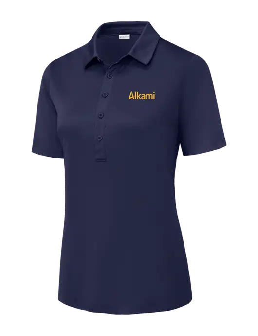 True Navy Womens Posi-UV Pro Polo w/Alkami Logo