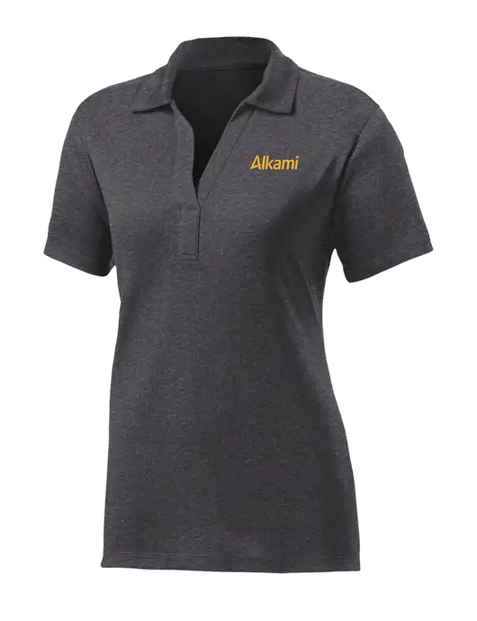 Womens Dark Grey Heather Contender Polo w/Alkami Logo