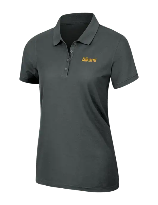 Dark Grey Womens Core Classic Pique Polo w/Alkami Logo