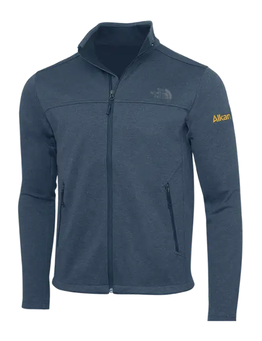 North Face Light Navy Heather Ridgewall Soft Shell Jacket w/Alkami Logo