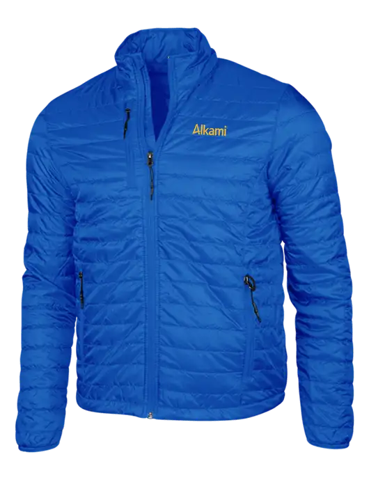 Dark Royal Blue Puffy Packable Jacket w/Alkami Logo
