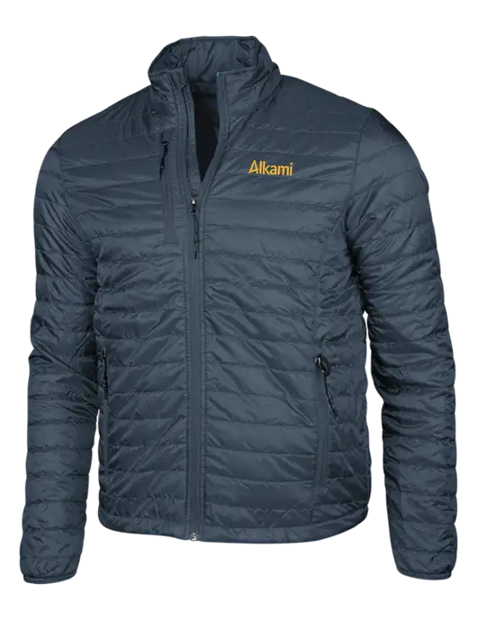 Navy Puffy Packable Jacket w/Alkami Logo