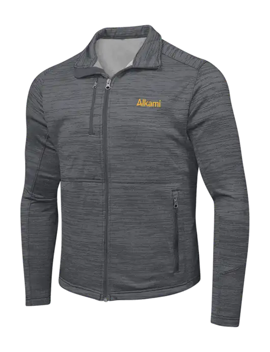 Medium Grey Digi Stripe Fleece Jacket w/Alkami Logo