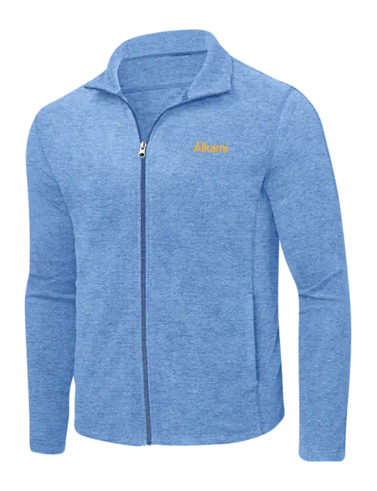 Light Royal Heather Microfleece Full-Zip Jacket w/Alkami Logo
