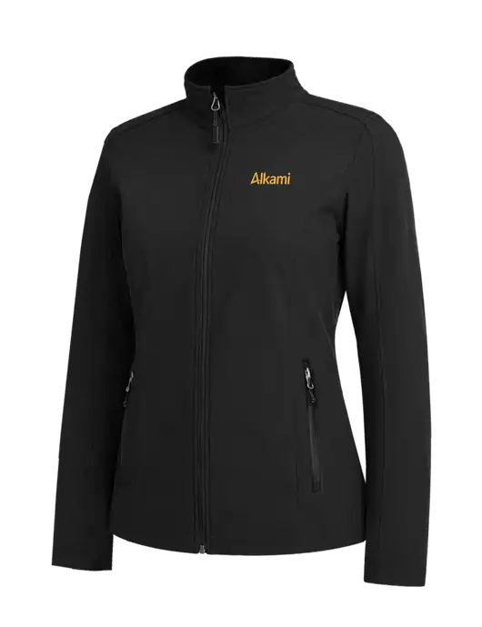 Black Womens Core Soft Shell Jacket w/Alkami Logo