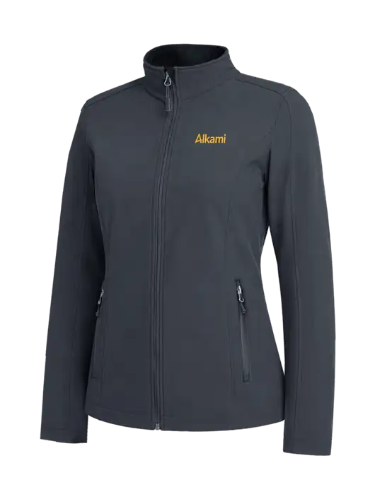 Charcoal Grey Womens Core Soft Shell Jacket w/Alkami Logo