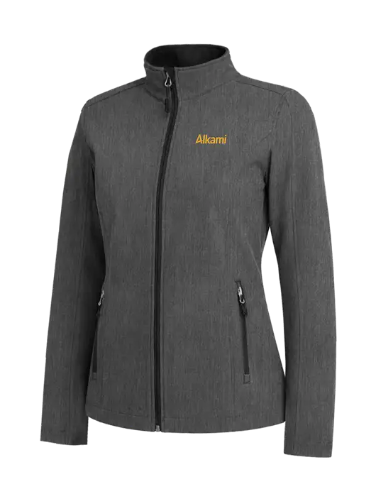 Medium Grey Heather Womens Core Soft Shell Jacket w/Alkami Logo