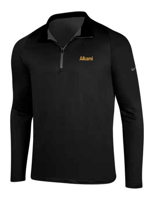 NIKE Black/Dark Grey Dry-Fit Stretch 1/2 Zip Cover-Up w/Alkami Logo