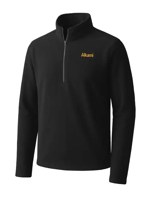 Black Microfleece 1/2 Zip Pullover w/Alkami Logo