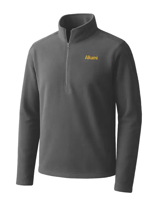 Medium Grey Microfleece 1/2 Zip Pullover w/Alkami Logo