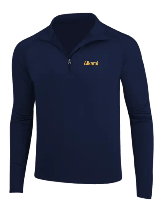 Navy Sport Wick Stretch 1/4 Zip Pullover w/Alkami Logo