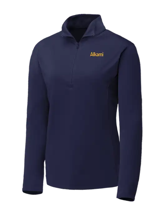 Navy Womens Posicharge Competitor ¼ Zip Pullover w/Alkami Logo
