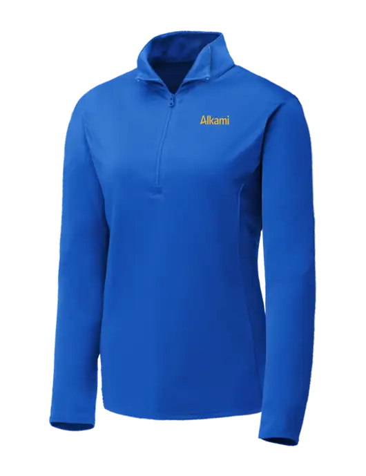 Dark Royal Womens Posicharge Competitor ¼ Zip Pullover w/Alkami Logo