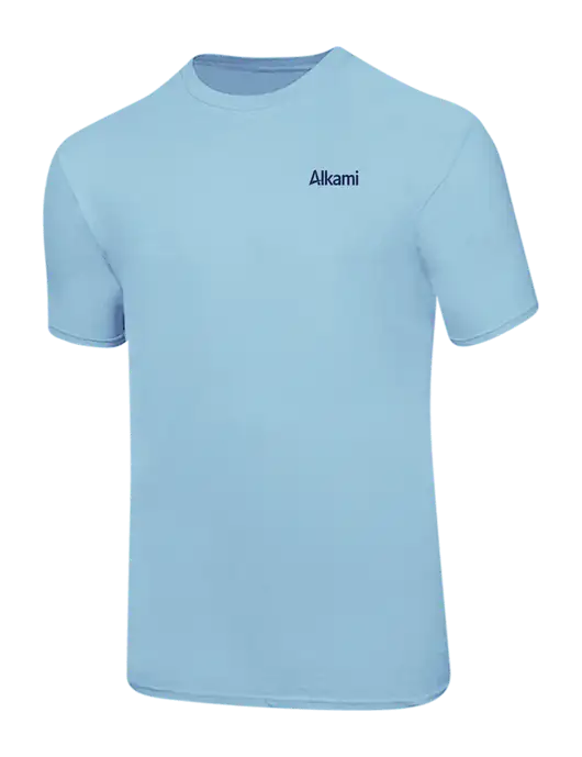 Ring Spun Light Blue 4.5 oz T-Shirt w/Alkami Logo