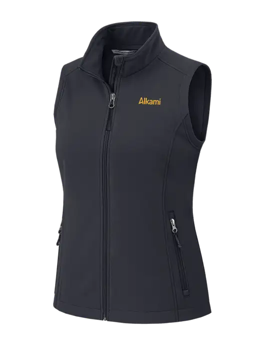 Charcoal Grey Womens Core Soft Shell Vest w/Alkami Logo