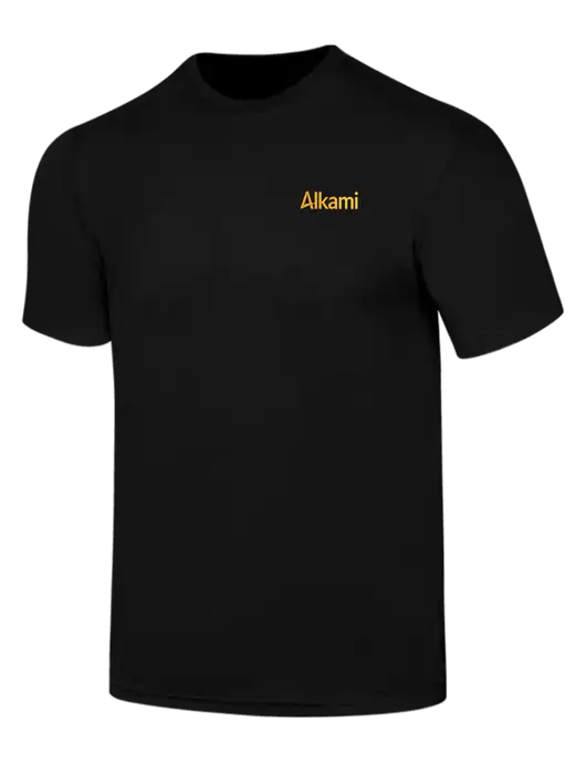 Simply Soft Black 4.5oz  Poly/Combed Ring Spun Cotton T-Shirt w/Alkami Logo