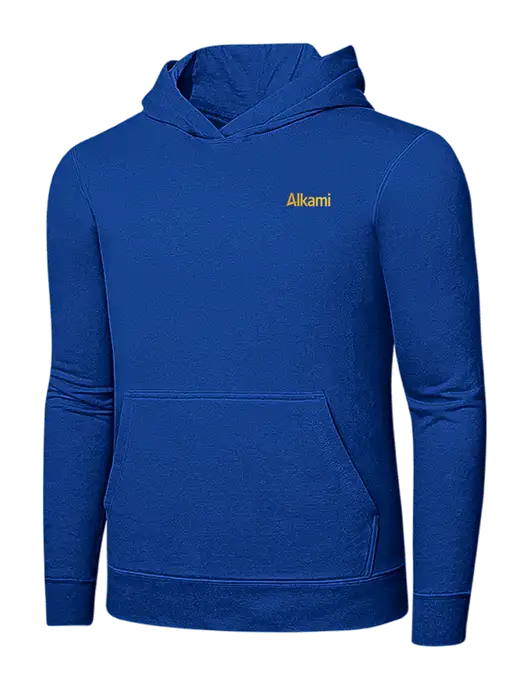 True Royal 7.8 oz Ring Spun Hooded Sweatshirt w/Alkami Logo