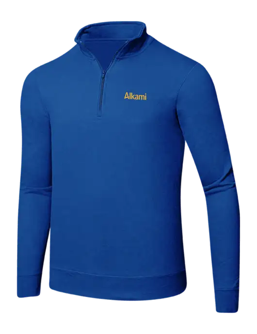 True Royal 8.5 oz Ring Spun 1/4 Zip Pullover Sweatshirt w/Alkami Logo