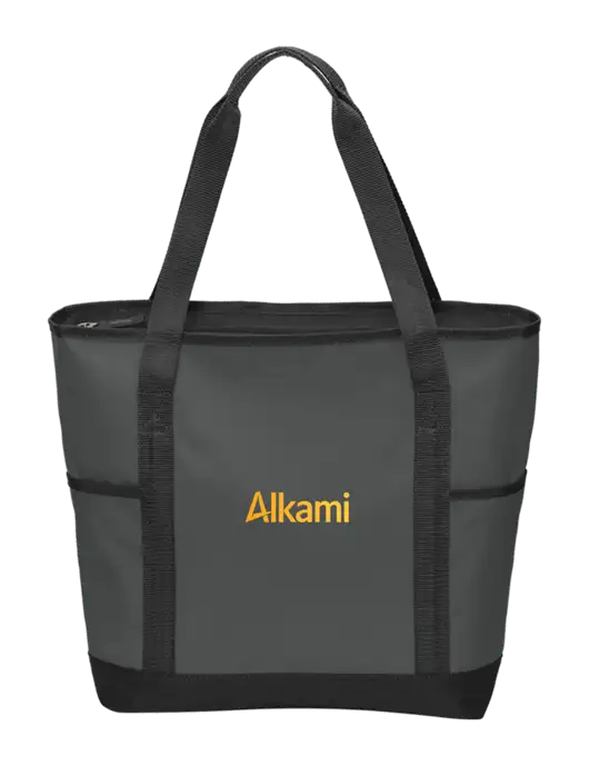 On the Go Charcoal/Black Tote  w/Alkami Logo
