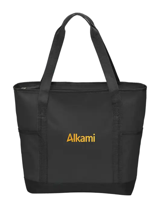 On the Go Black/Black Tote w/Alkami Logo