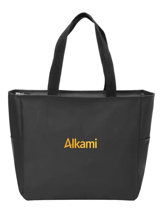 Everyday Black Zip Tote  w/Alkami Logo