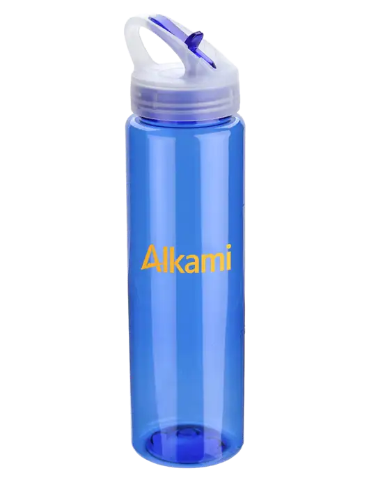 Buddy Blue 32 oz PET Bottle with Flip Lid w/Alkami Logo