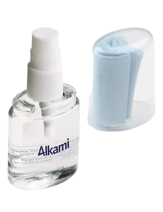 Lens Cleaning Spray & Microfiber Cloth w/Alkami Logo