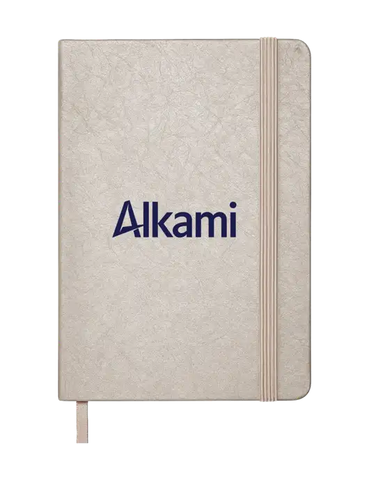 Granite Light Grey Hardcover Journal, 5.62 X  8.37 w/Alkami Logo