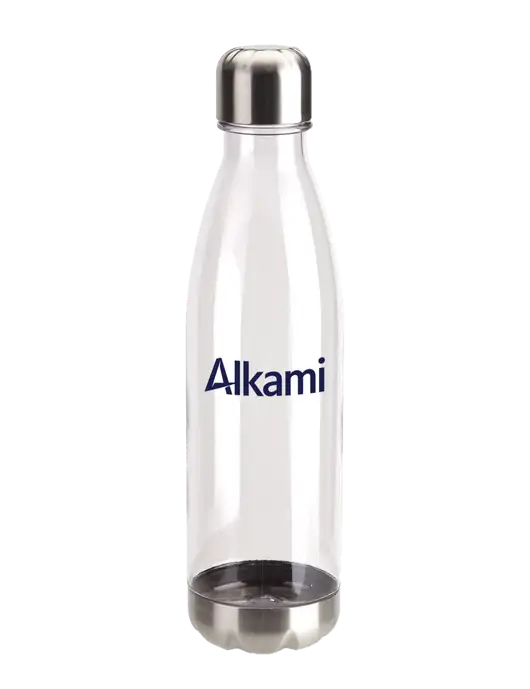 Bayside Tritan Clear 25 oz Bottle with Stainless Base and Cap w/Alkami Logo