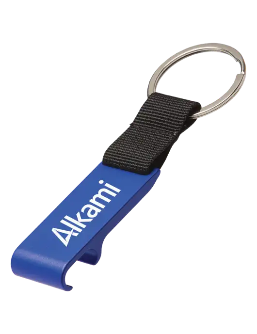 Blue Bottle Opener & Key Ring w/Alkami Logo
