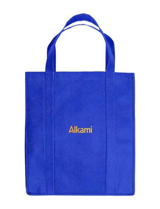 Eco Reusable Jumbo Royal Shopping Bag w/Alkami Logo