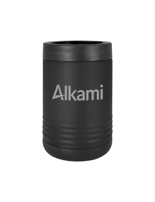 Polar Camel 12 oz Powder Coated Black Vacuum Insulated Beverage Holder w/Alkami Logo