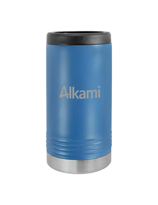 Polar Camel Powder Coated Royal Blue Vacuum Insulated Slim Beverage Holder w/Alkami Logo