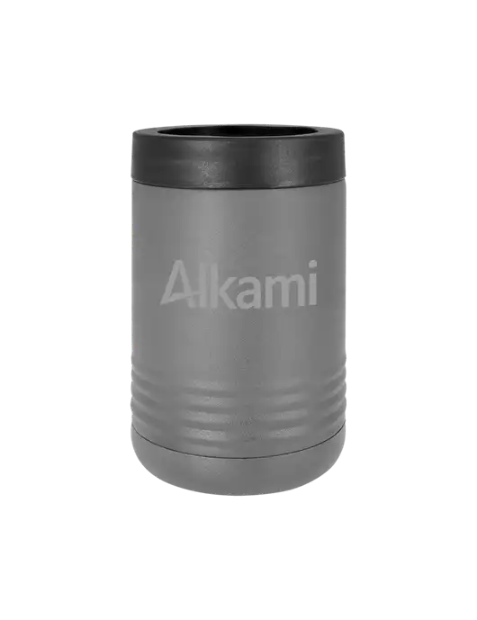 Polar Camel 12 oz Powder Coated Grey Vacuum Insulated Beverage Holder w/Alkami Logo