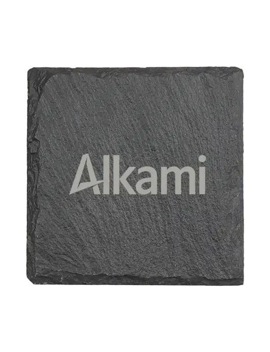 Square Slate Coaster, 4 x 4 w/Alkami Logo