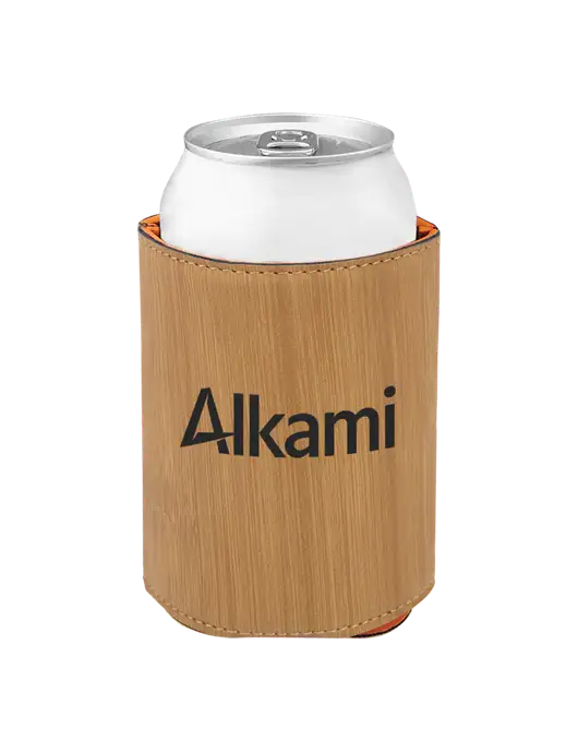 Bamboo Leatherette Beverage Holder w/Alkami Logo